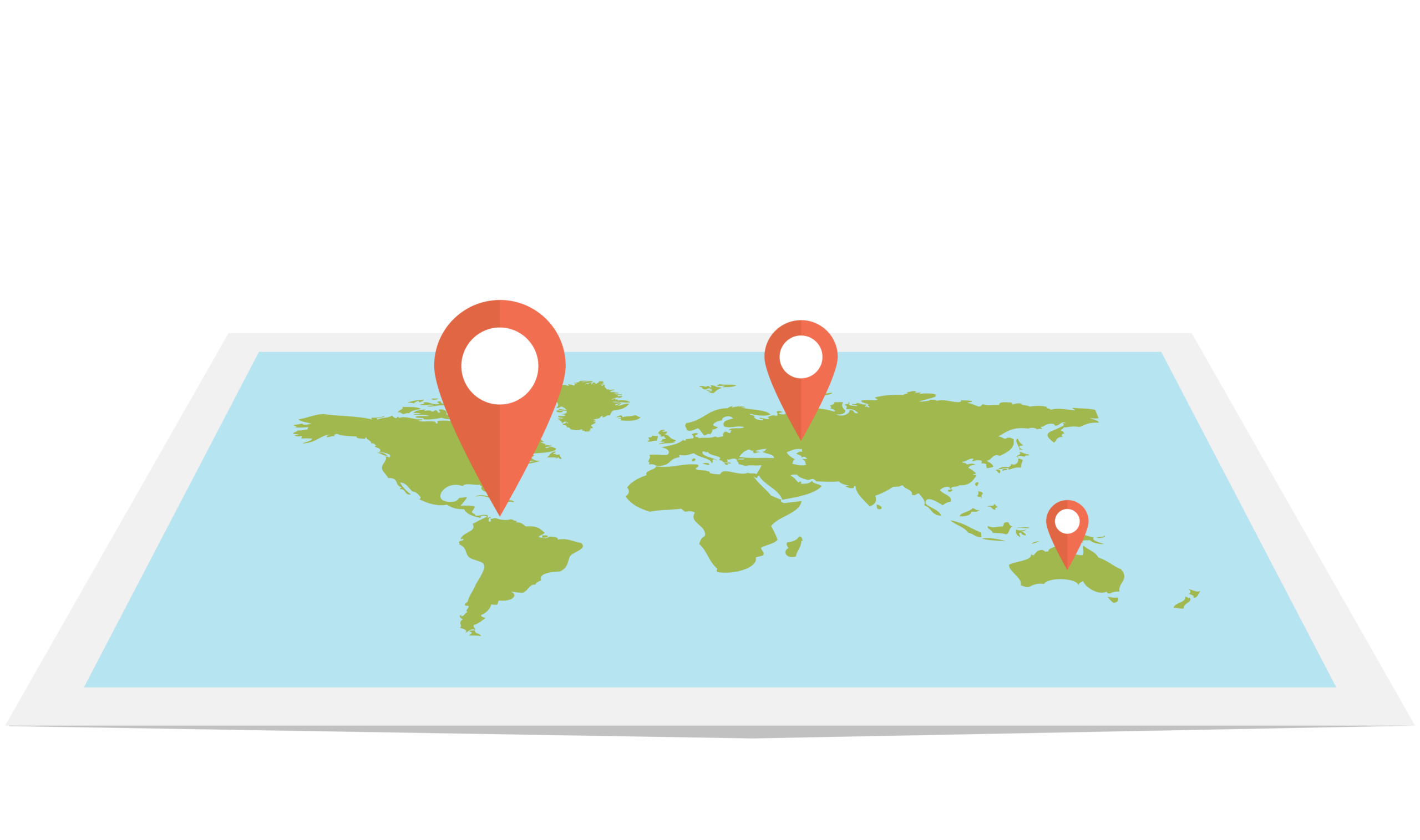 generic 3D map image with transparent background